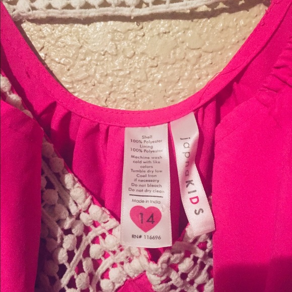 Hot Pink Girls Romper NWOT - Picture 3 of 3